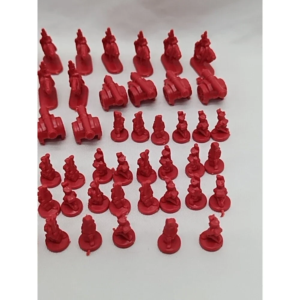 Set Of (60) 1999 Risk Red Board Game Player Pieces